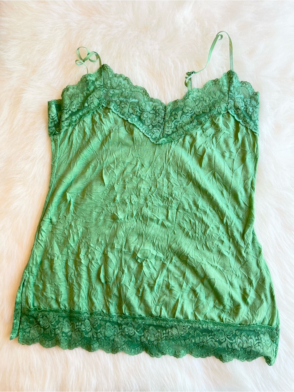 Weavers Green Lace-Trim Camisole